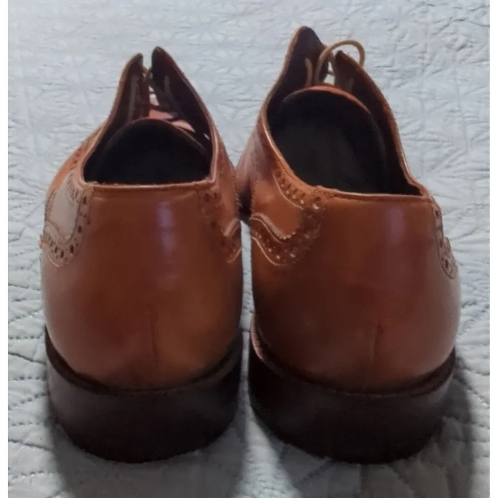 Cole Haan Air Giraldo Wingtip Oxfords Mens 11 British Tan Leather Brogue Classic